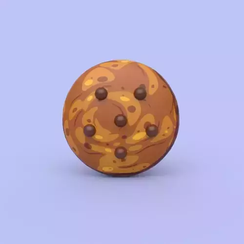 Cookie 2-pack Low-poly 3D model
