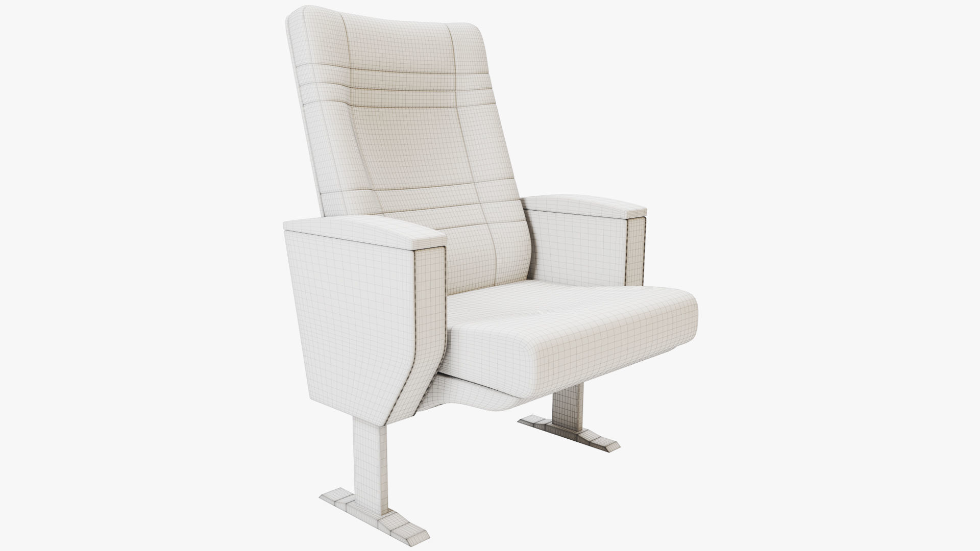 Auditorium Chair 3D model_5
