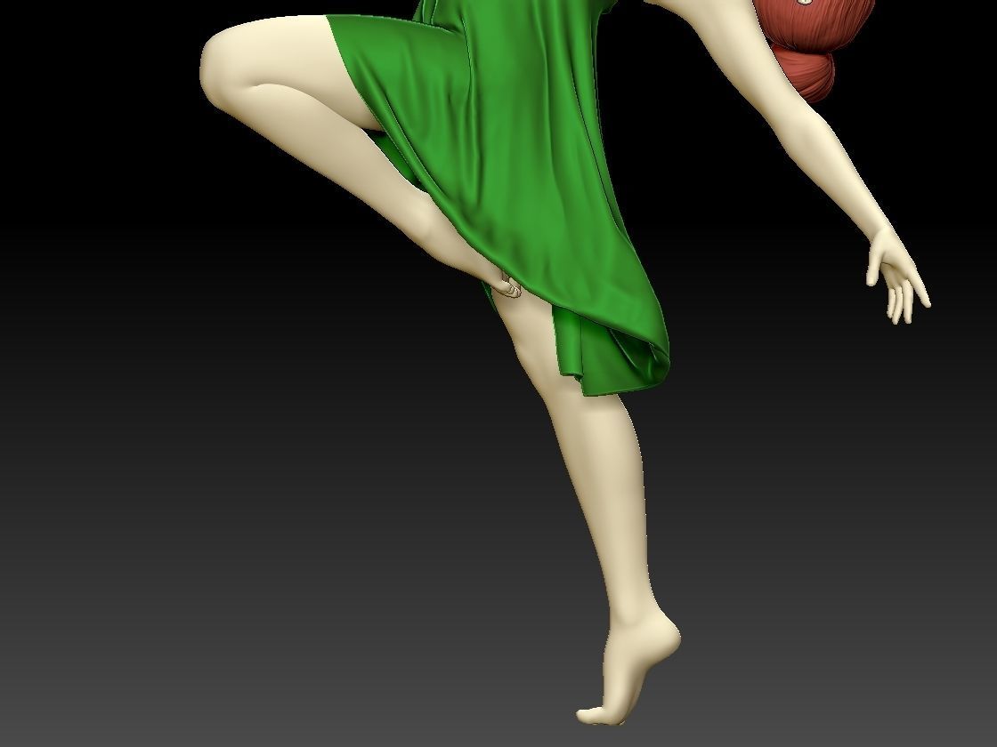 BALLET GIRL ON STATUE 3D print model_5