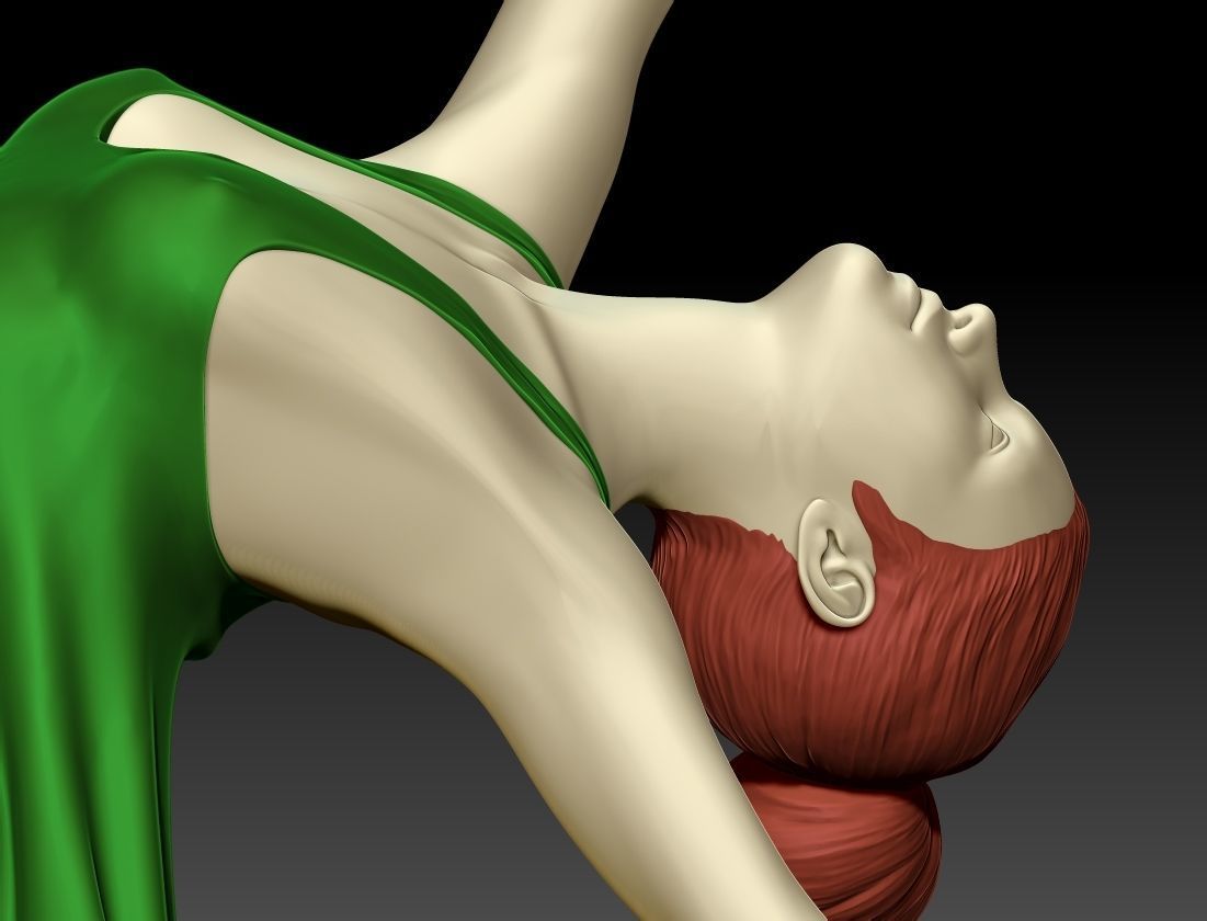 BALLET GIRL ON STATUE 3D print model_7