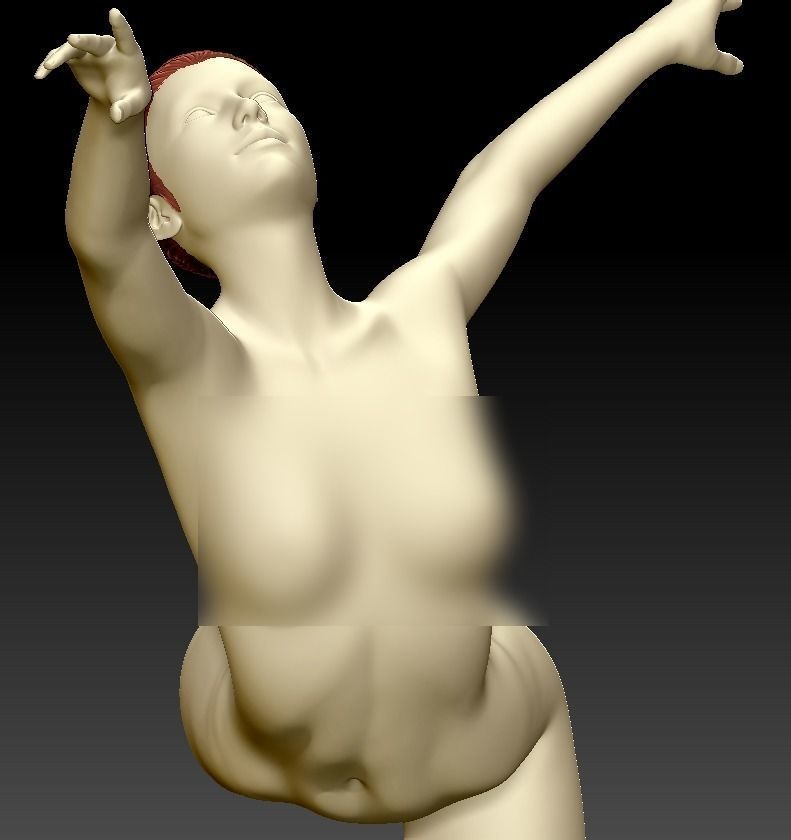 BALLET GIRL ON STATUE 3D print model_10