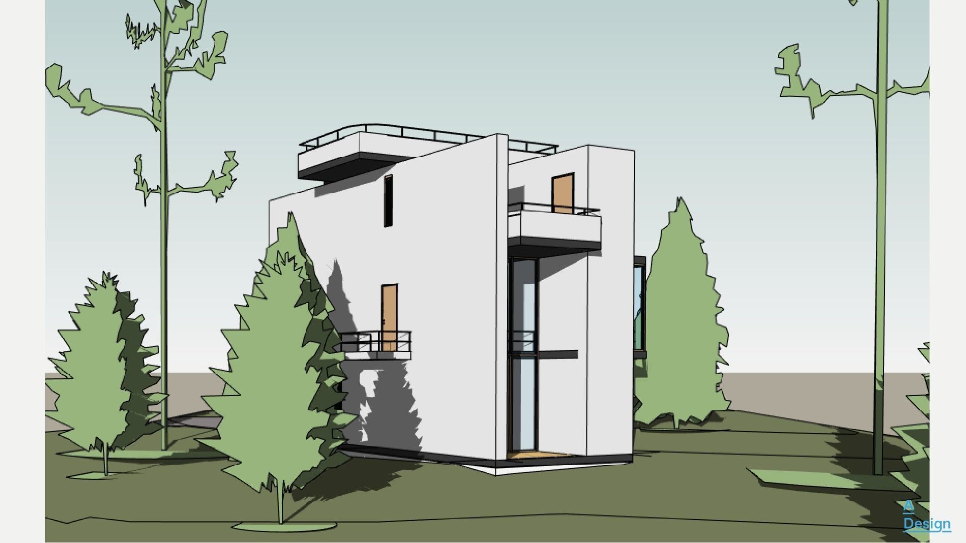 3 St House - Revit 3D model_6