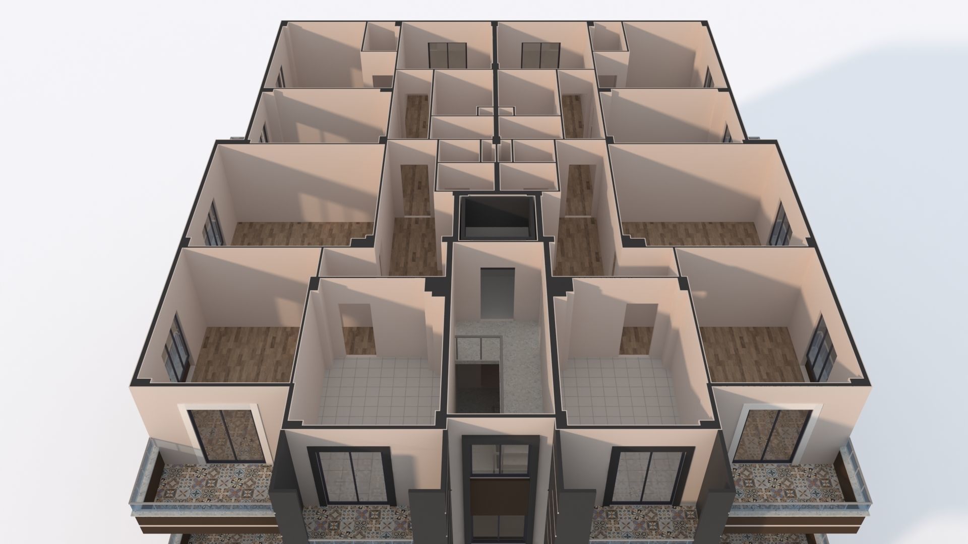 Apartment03 modern apartment building 3D model | CGTrader