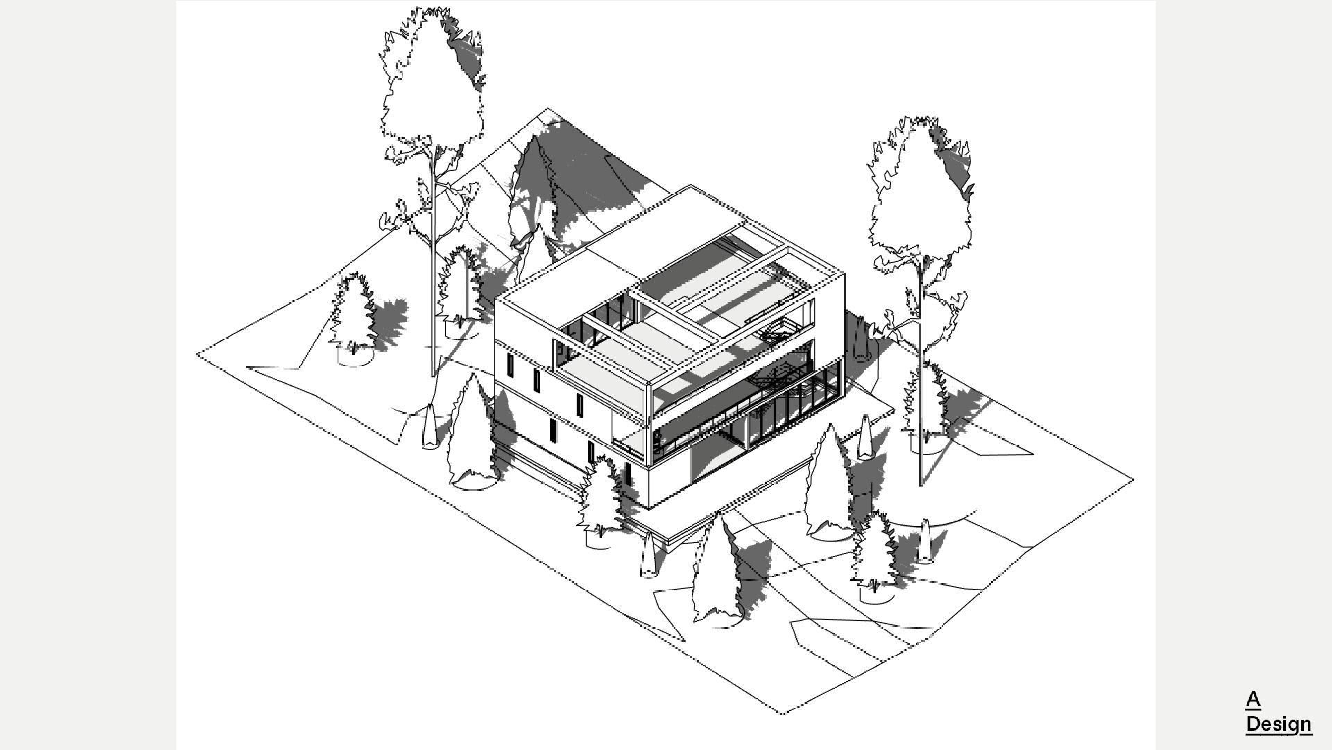 3 Stories square- Revit 3D model_10