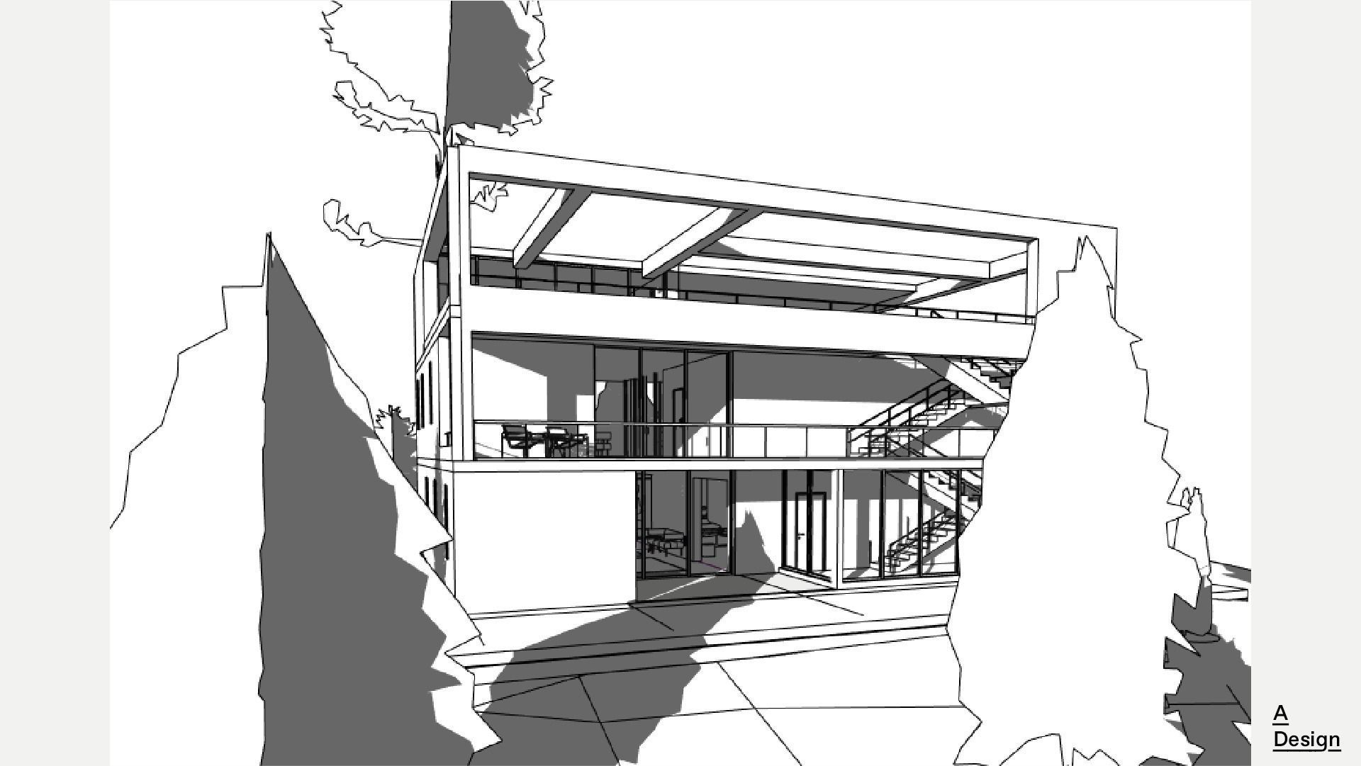 3 Stories square- Revit 3D model_8