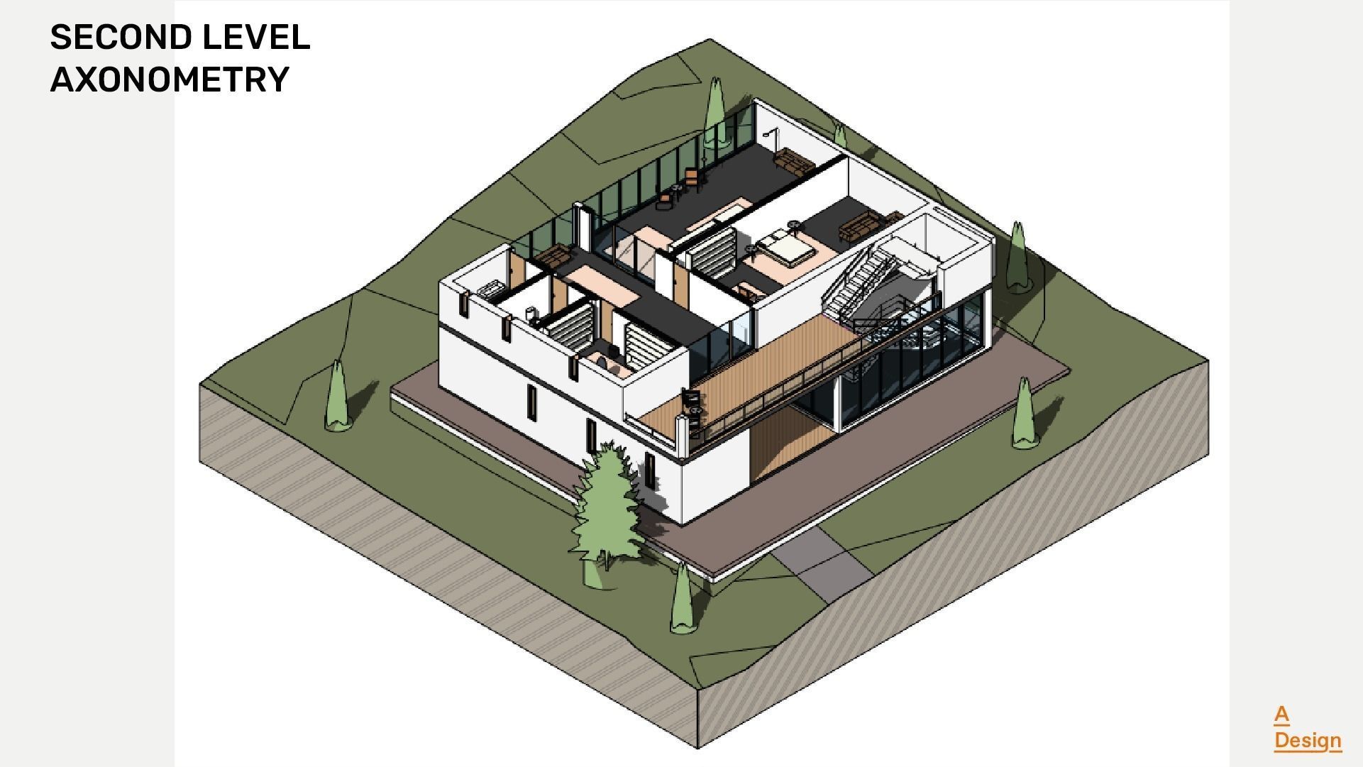 3 Stories square- Revit 3D model_3