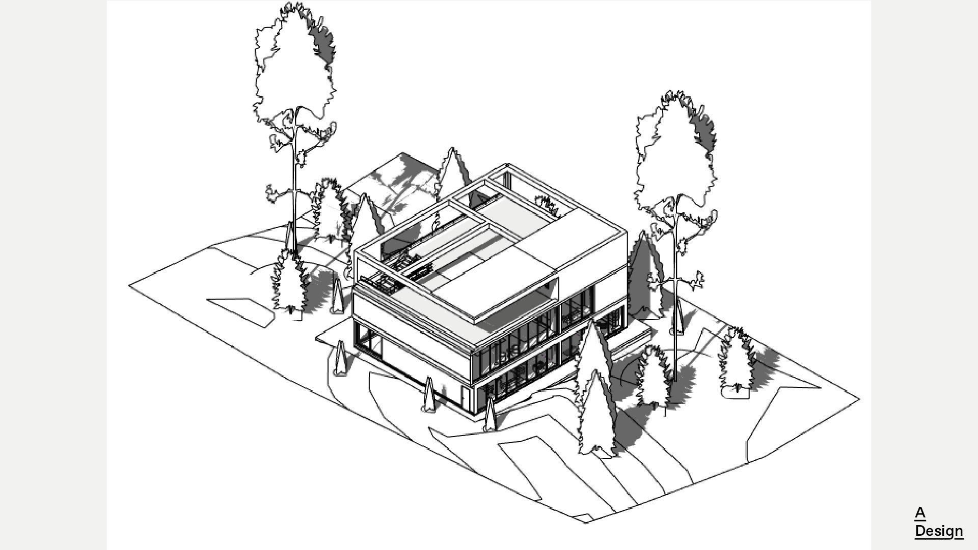 3 Stories square- Revit 3D model_9