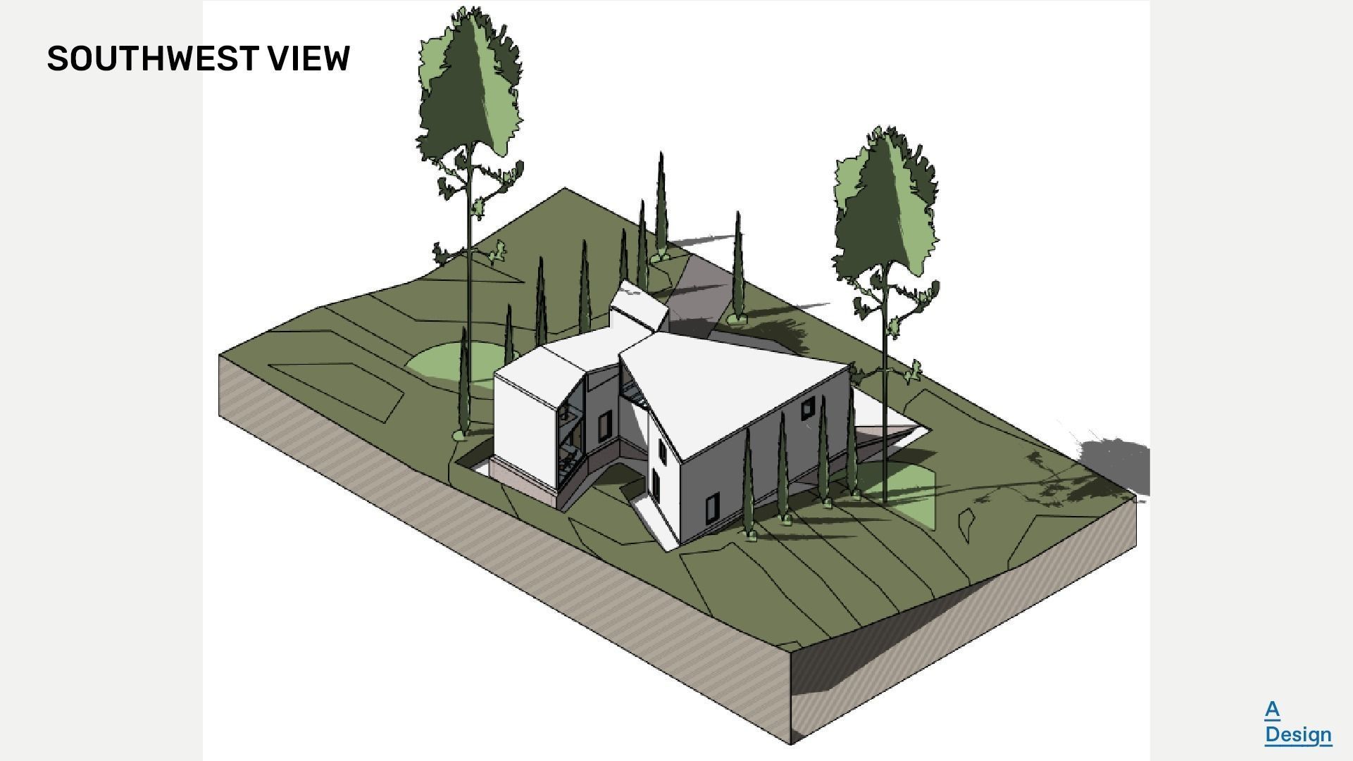Assymetrical House- Revit 3D model_1