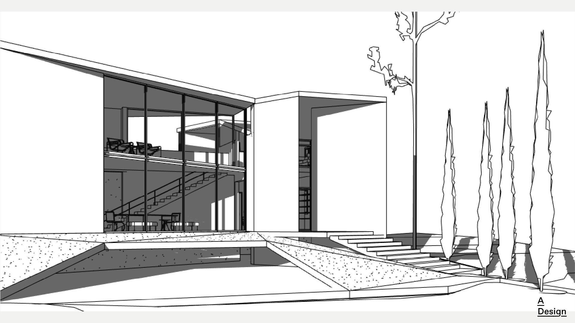 Assymetrical House- Revit 3D model_10