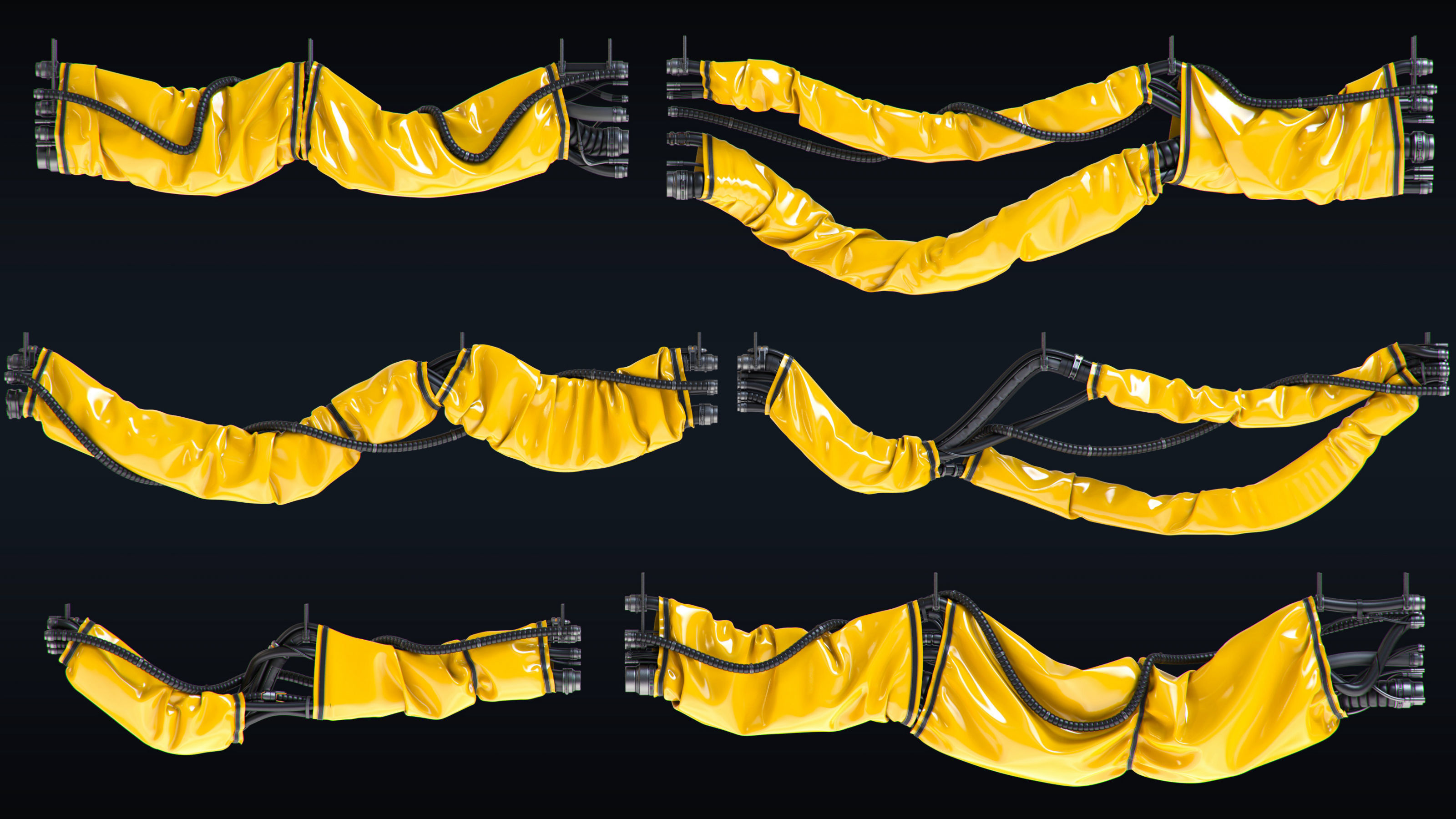 Cables and Wires set  3D model_1