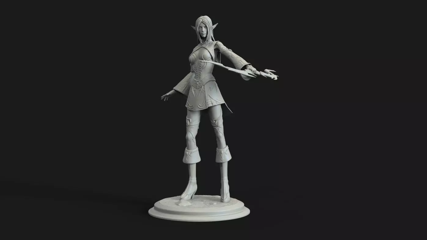 elf archer 3D print model_0