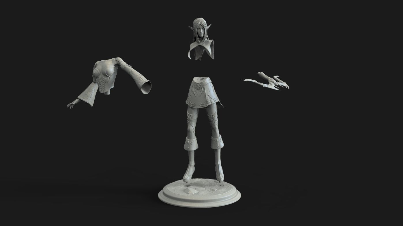 elf archer 3D print model_2