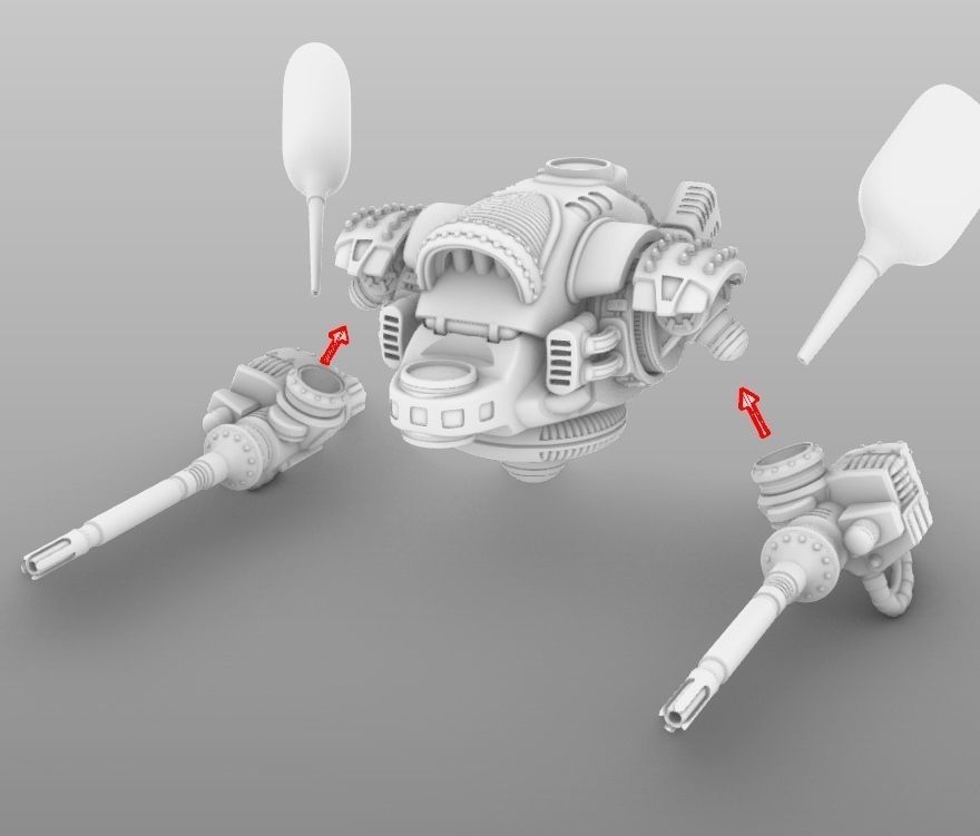 Raptor T- 28mm Combat Assault Fire Support Unit 3D print model_60