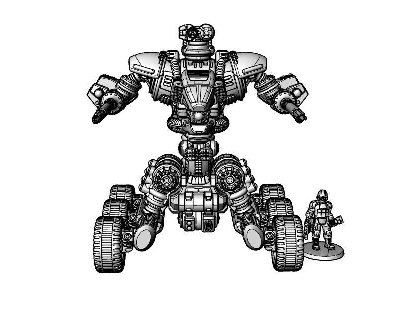 Raptor T- 28mm Combat Assault Fire Support Unit 3D print model_27