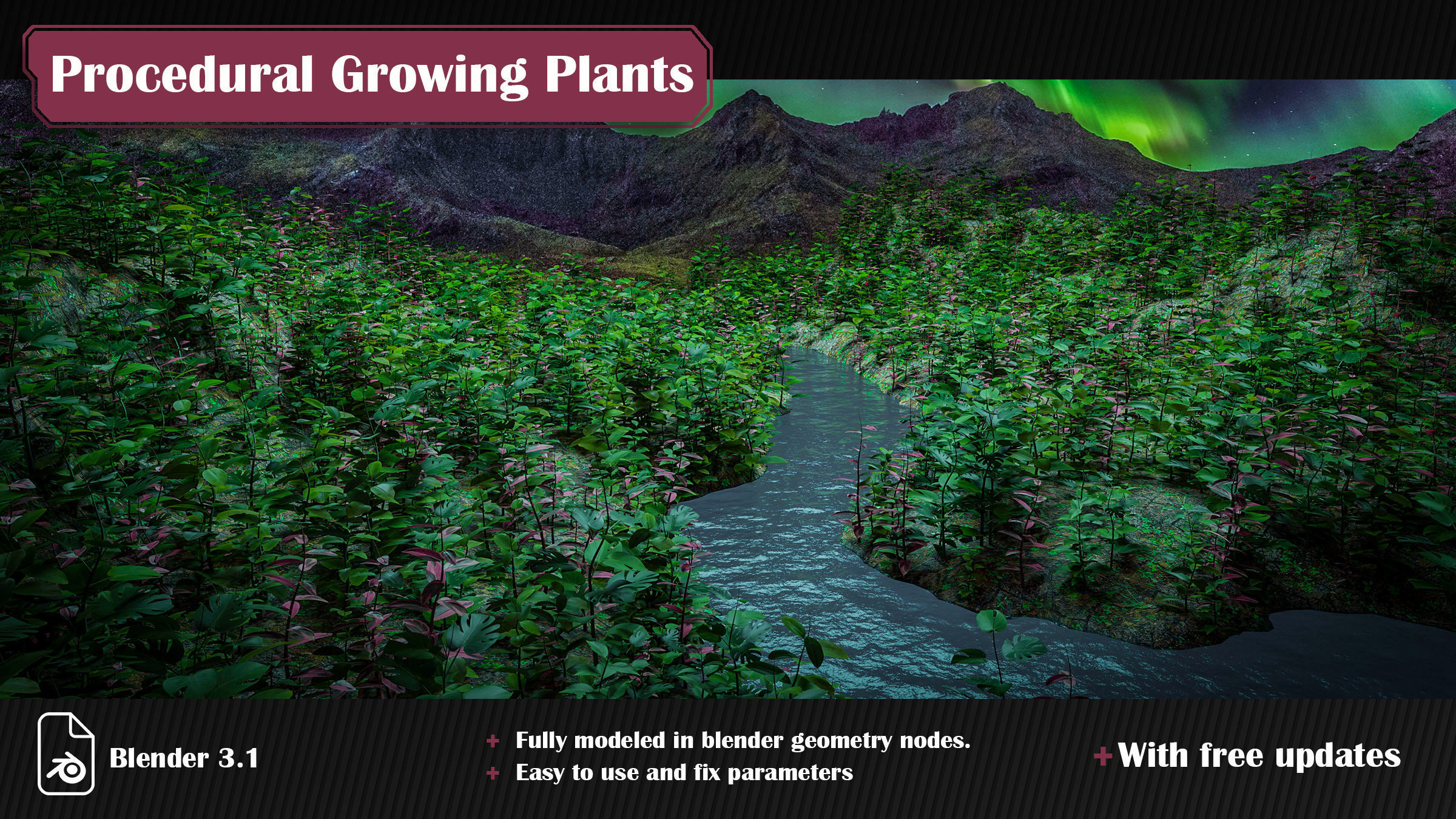 Procedural Growing Plants 3D model_5
