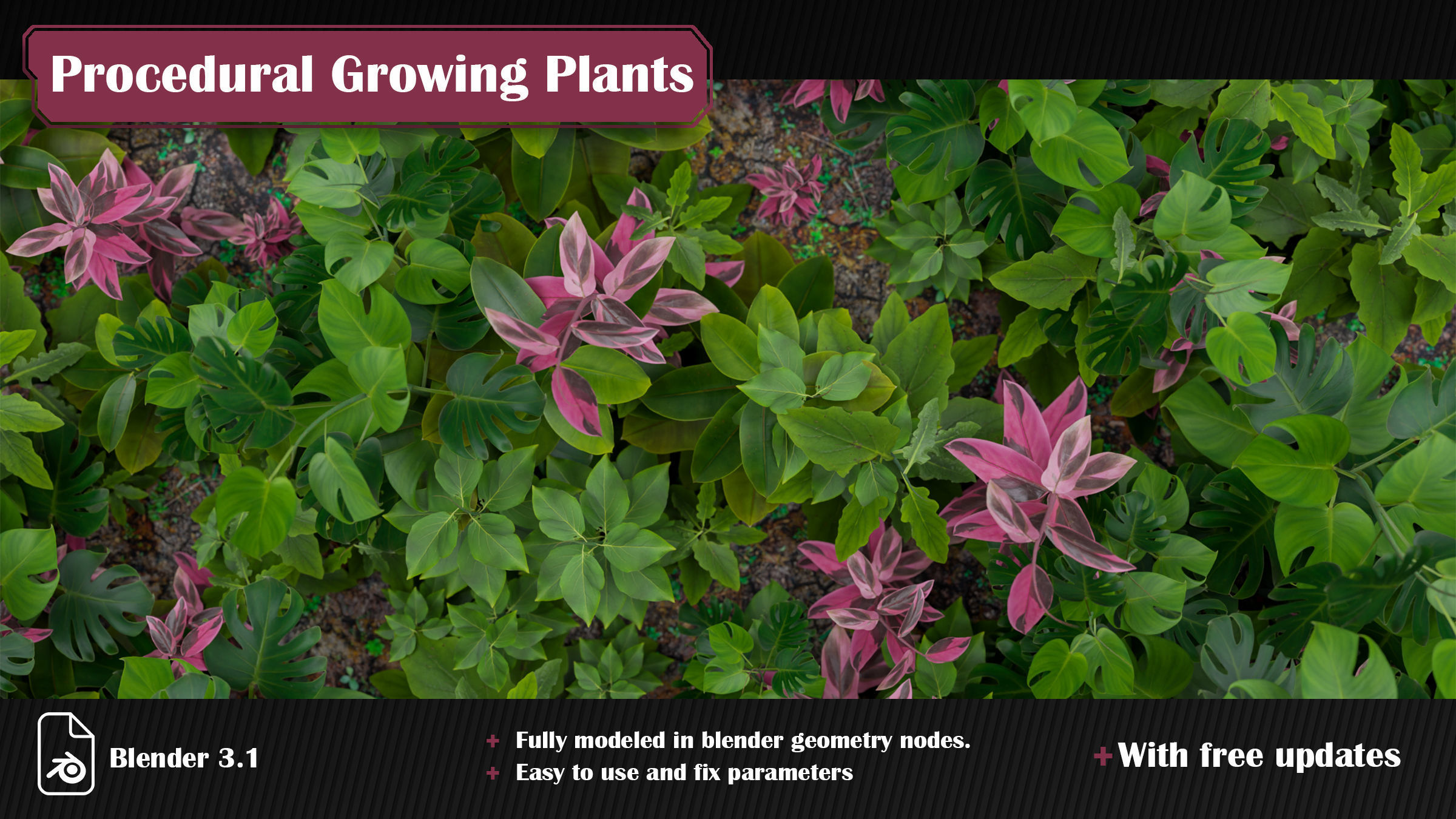 Procedural Growing Plants 3D model_2