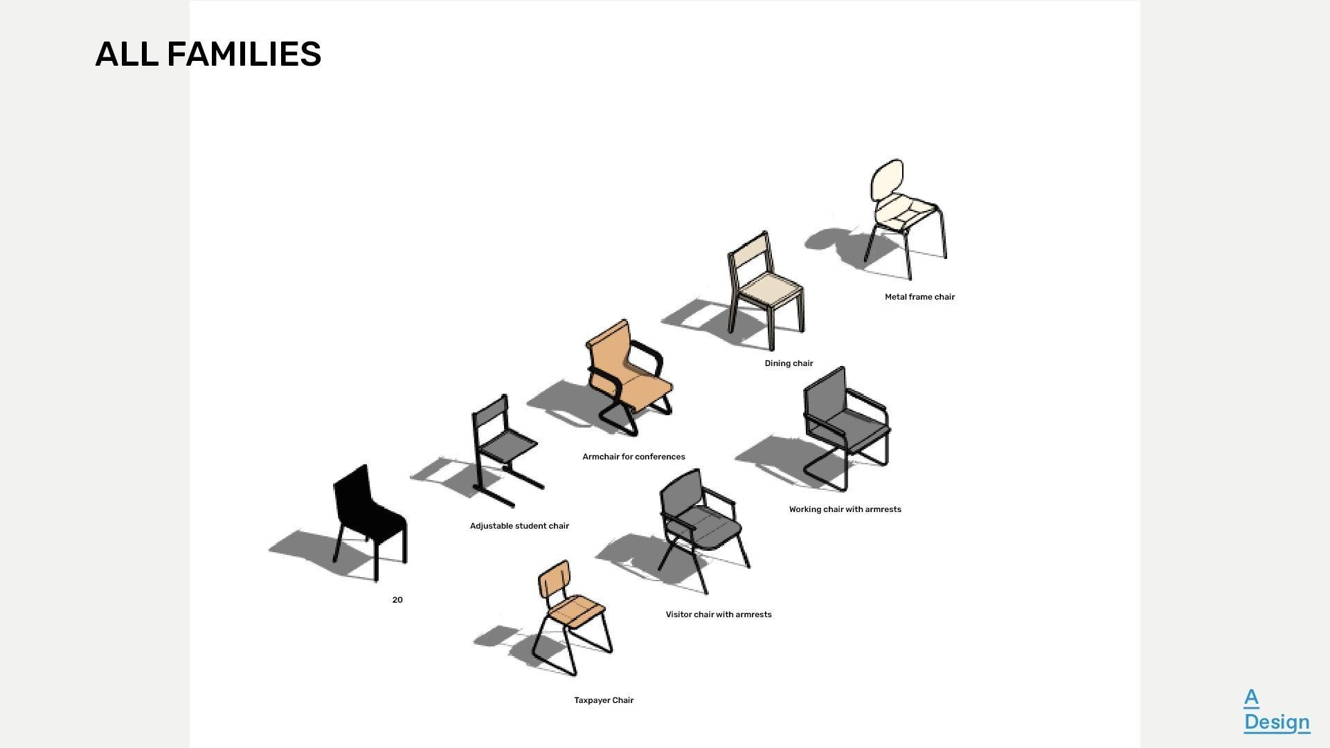 Chairs - Revit 3D model_1