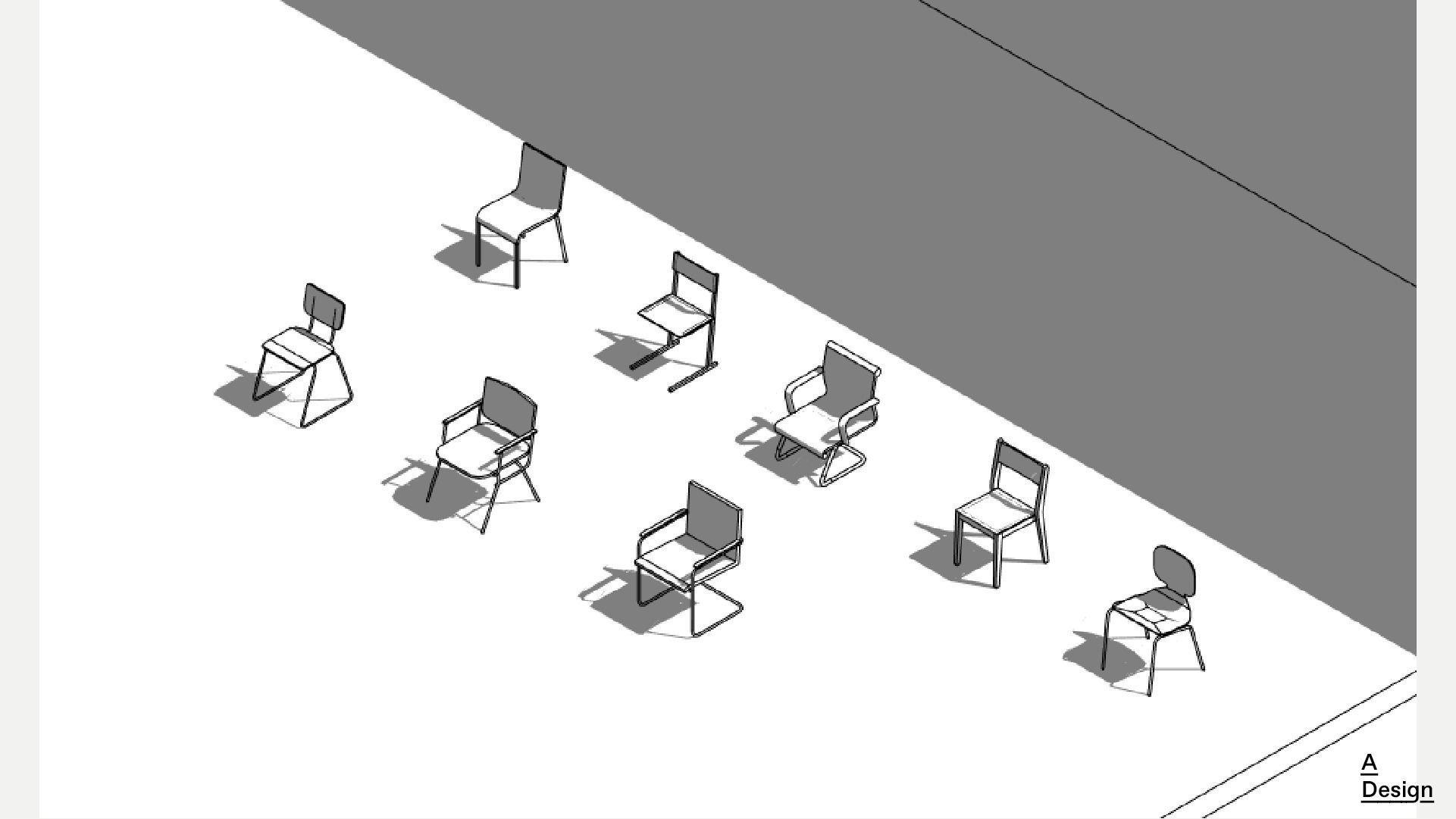 Chairs - Revit 3D model_10