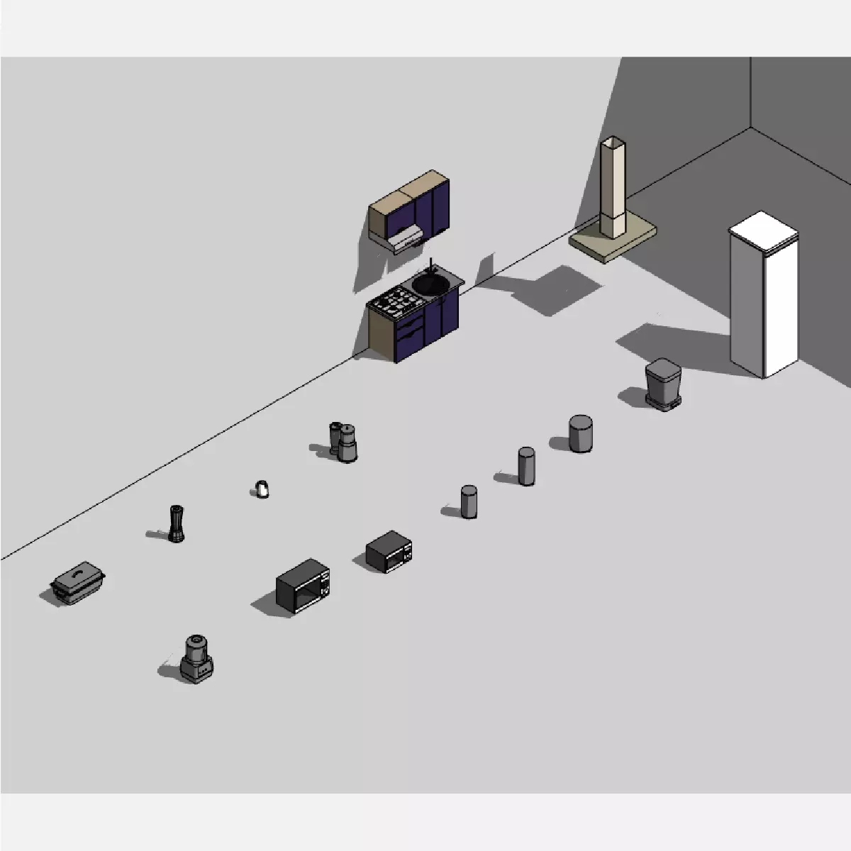 Kitchen - Revit 3D model