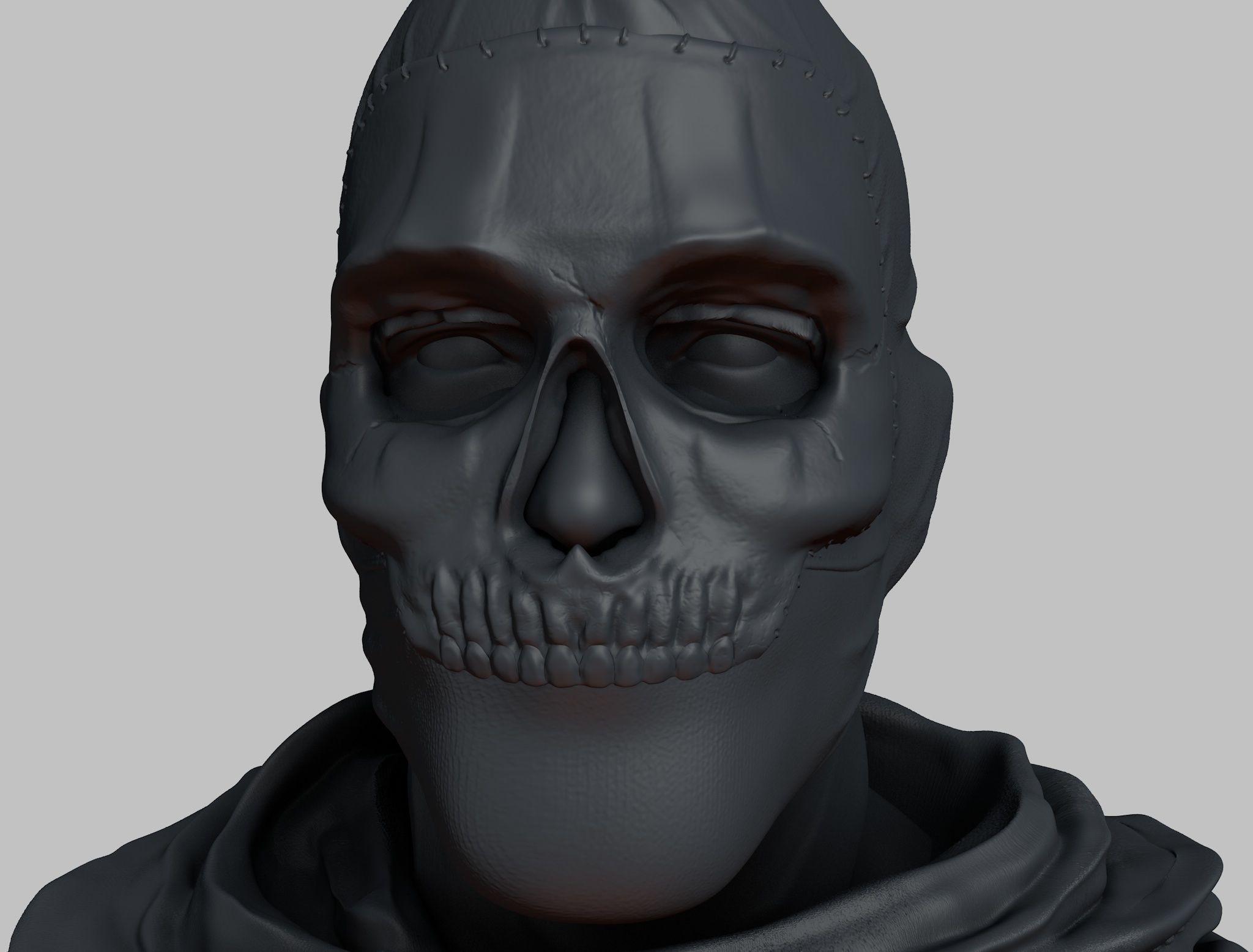 GHOST headphone stand 3D print model_4