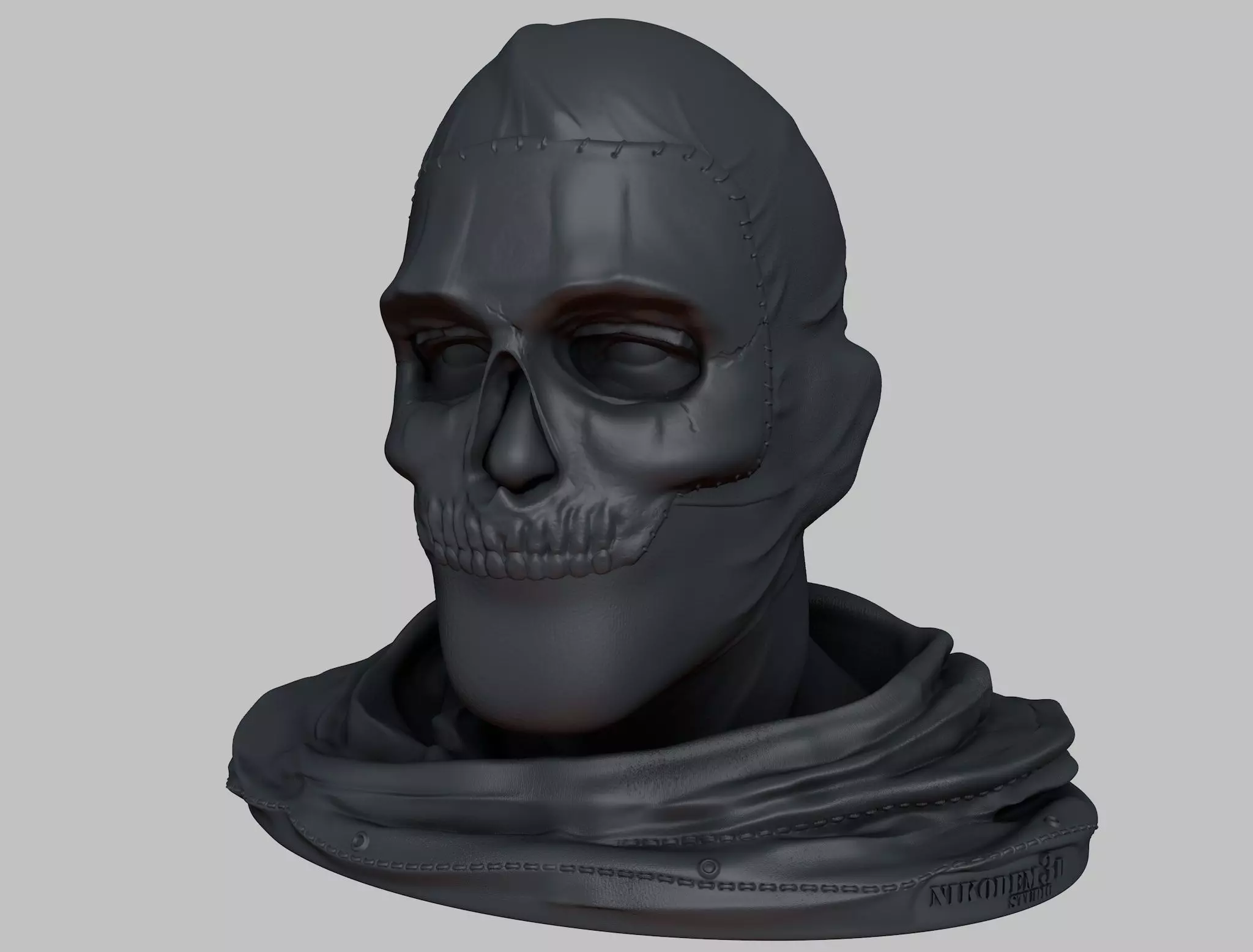 GHOST headphone stand 3D print model_0