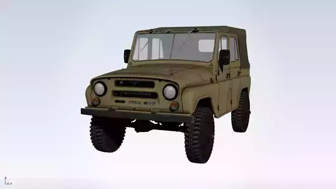 1970 Uaz 469 3D model