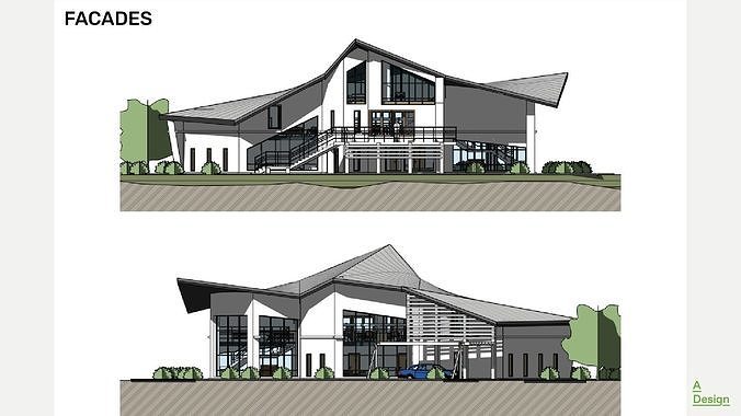 Boring House -  Revit 3D model 6