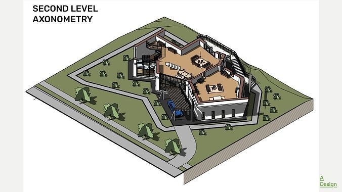 Boring House -  Revit 3D model 4