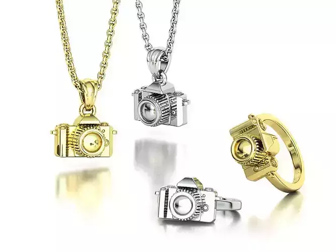 Camera Pendant and Ring Collection with Discount 