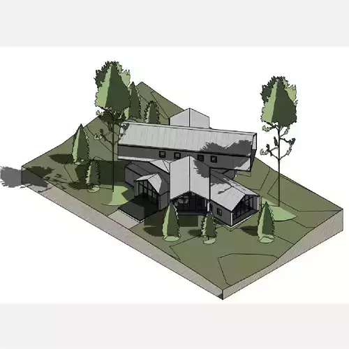 Reversed House - Revit 3D model