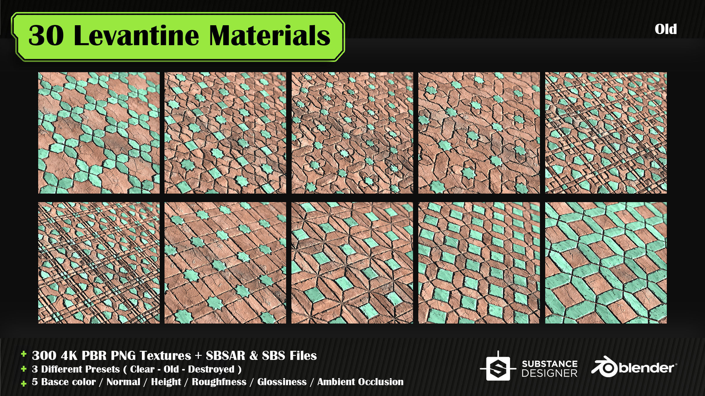 30 High quality Levantine material SBS and SBSAR files 3D model_8