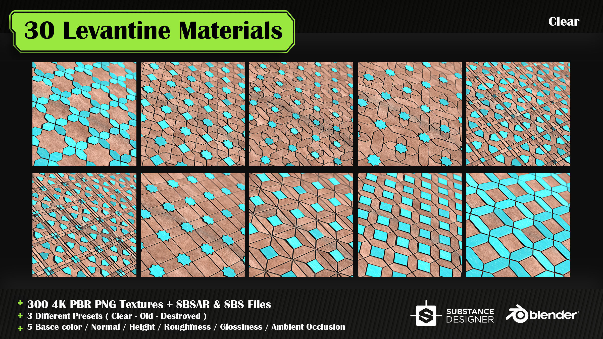 30 High quality Levantine material SBS and SBSAR files 3D model_7