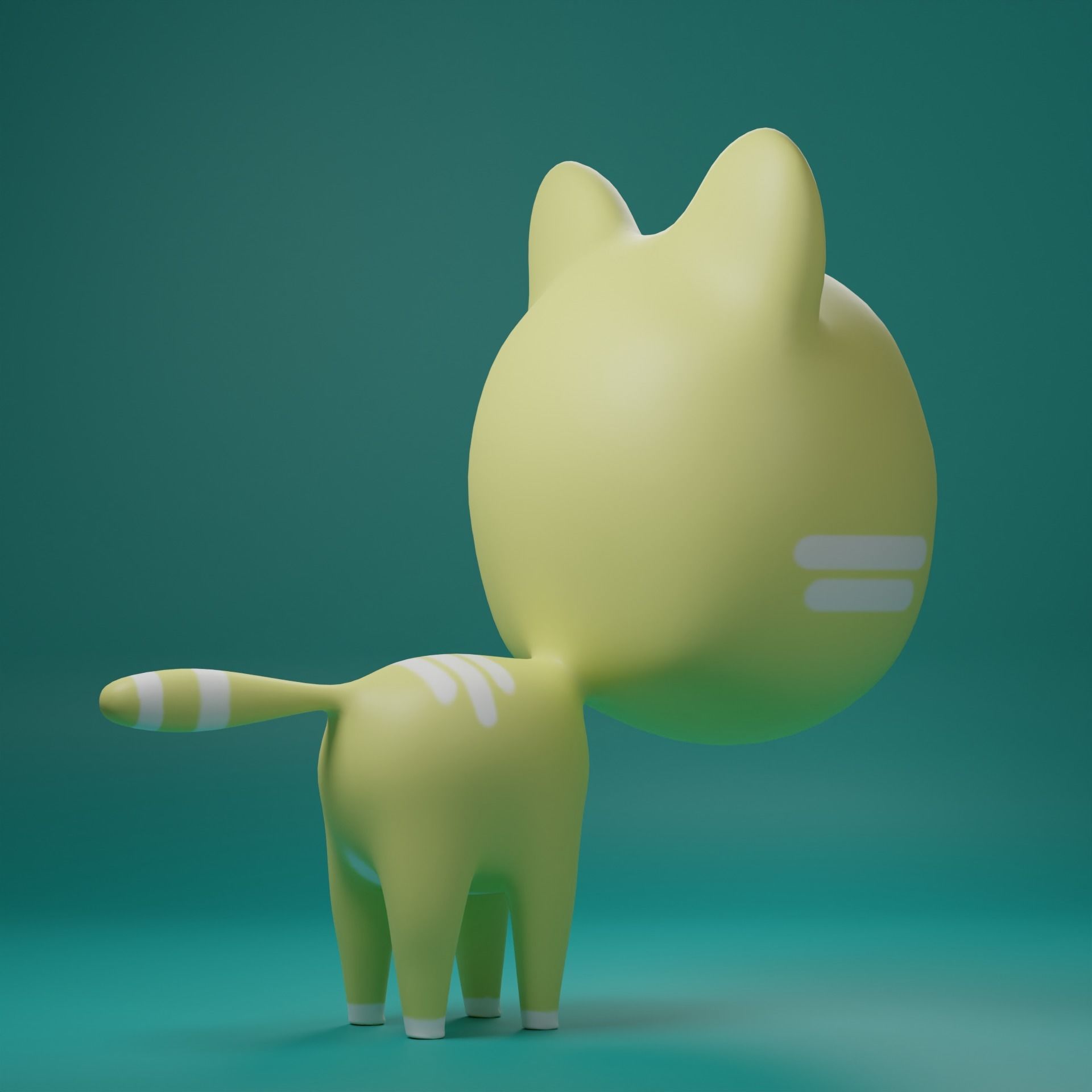 cartoon cat 3D model_6