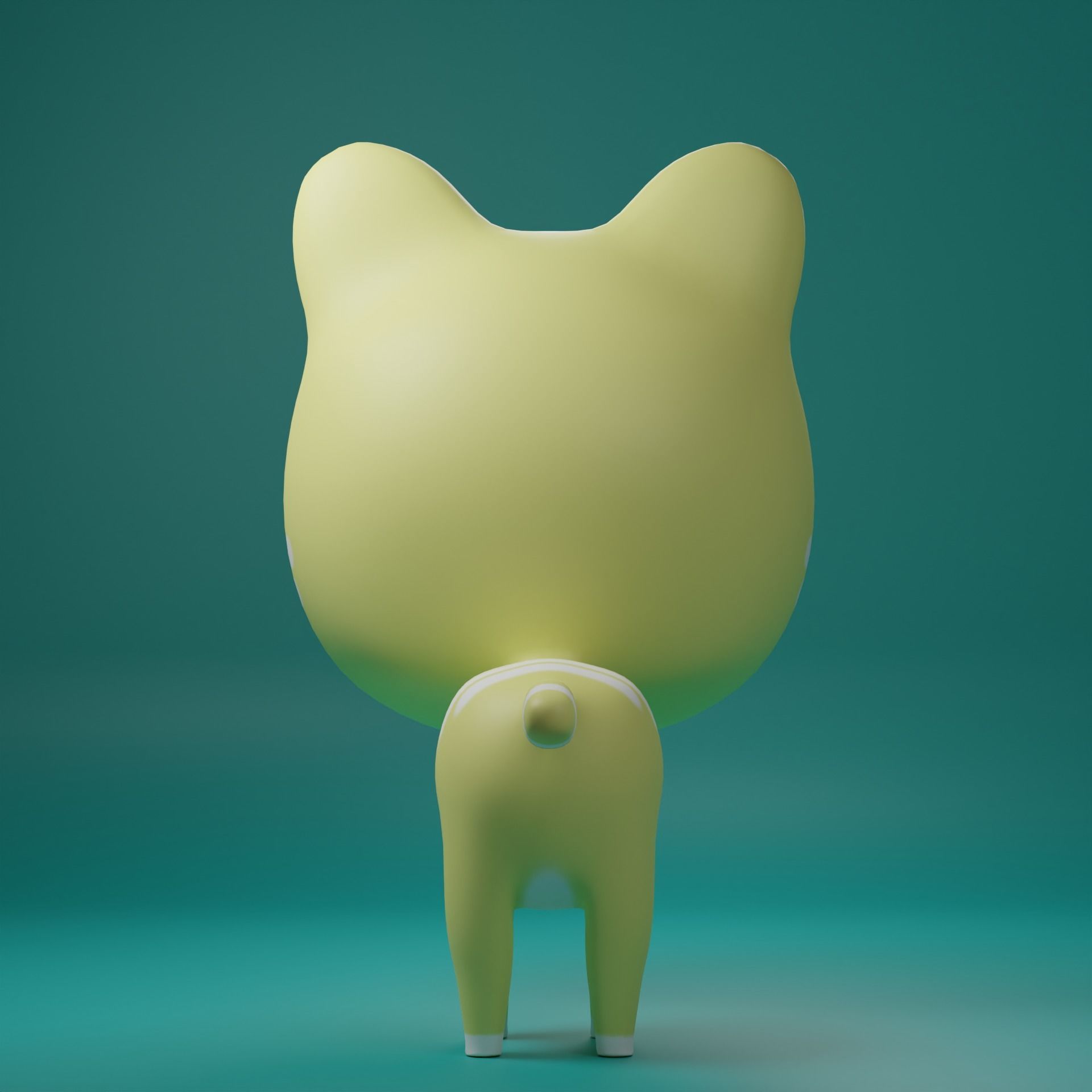 cartoon cat 3D model_8