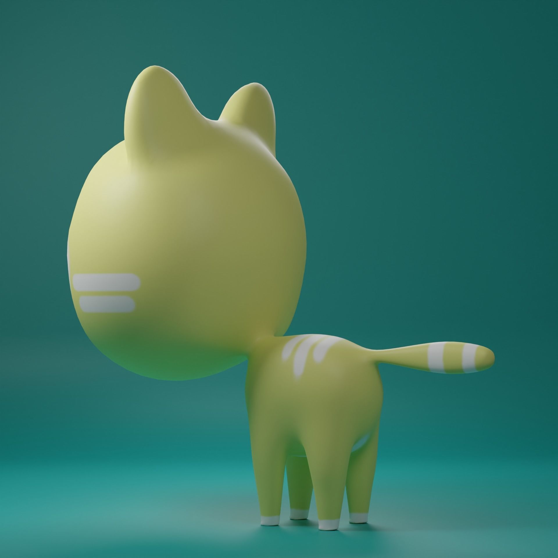 cartoon cat 3D model_7