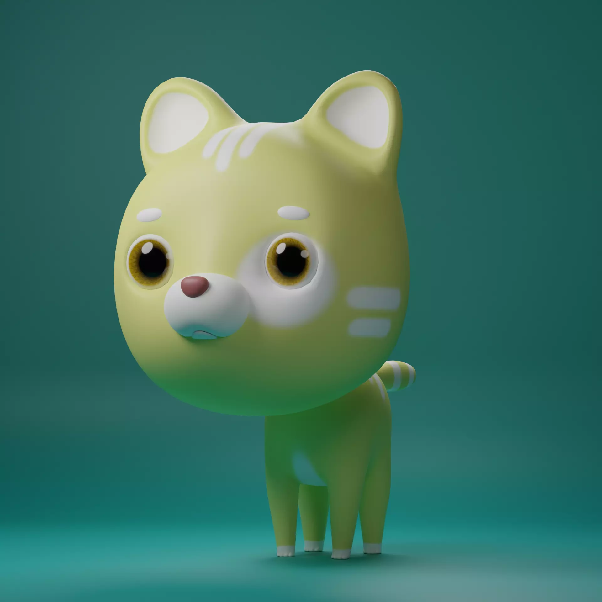cartoon cat 3D model_0