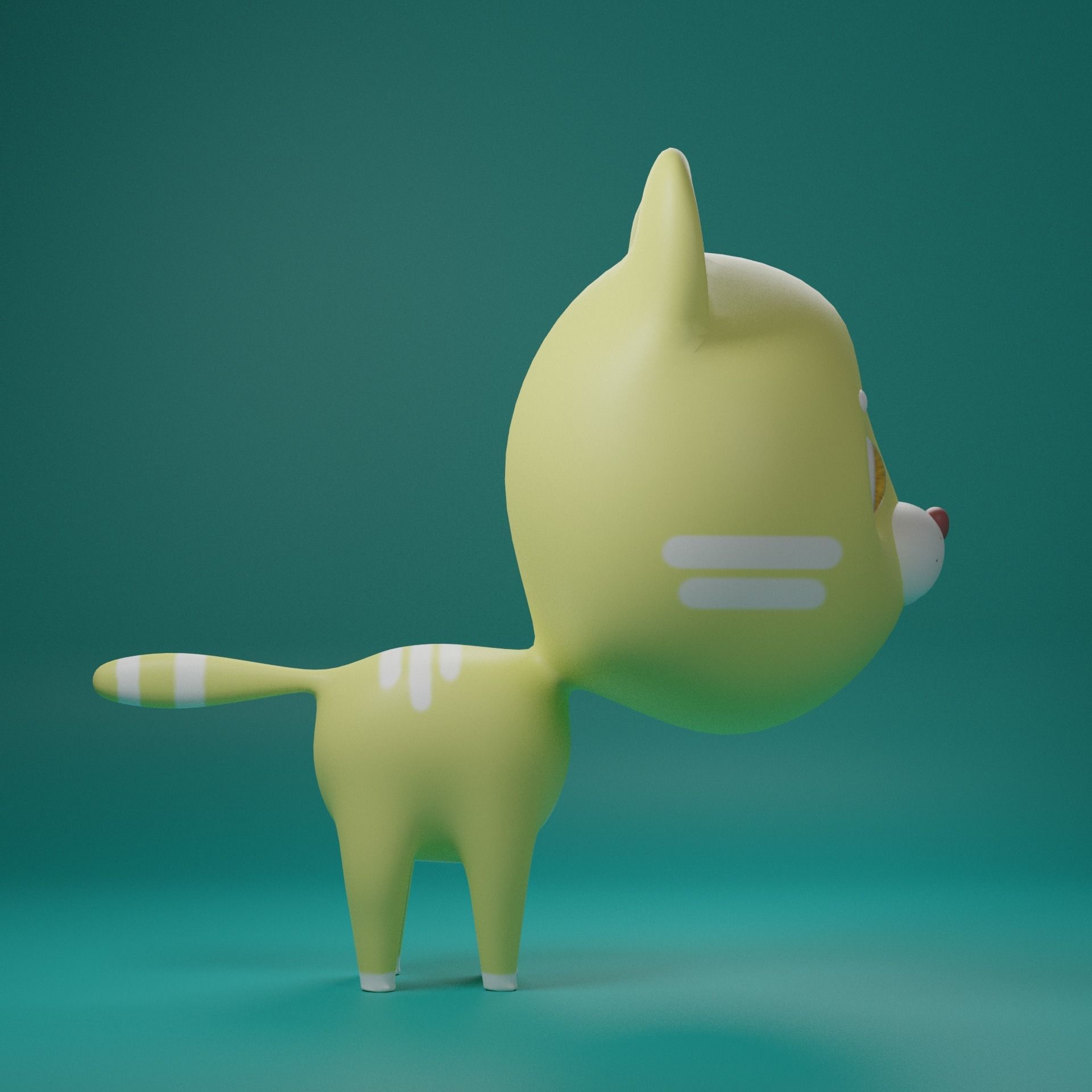 cartoon cat 3D model_5