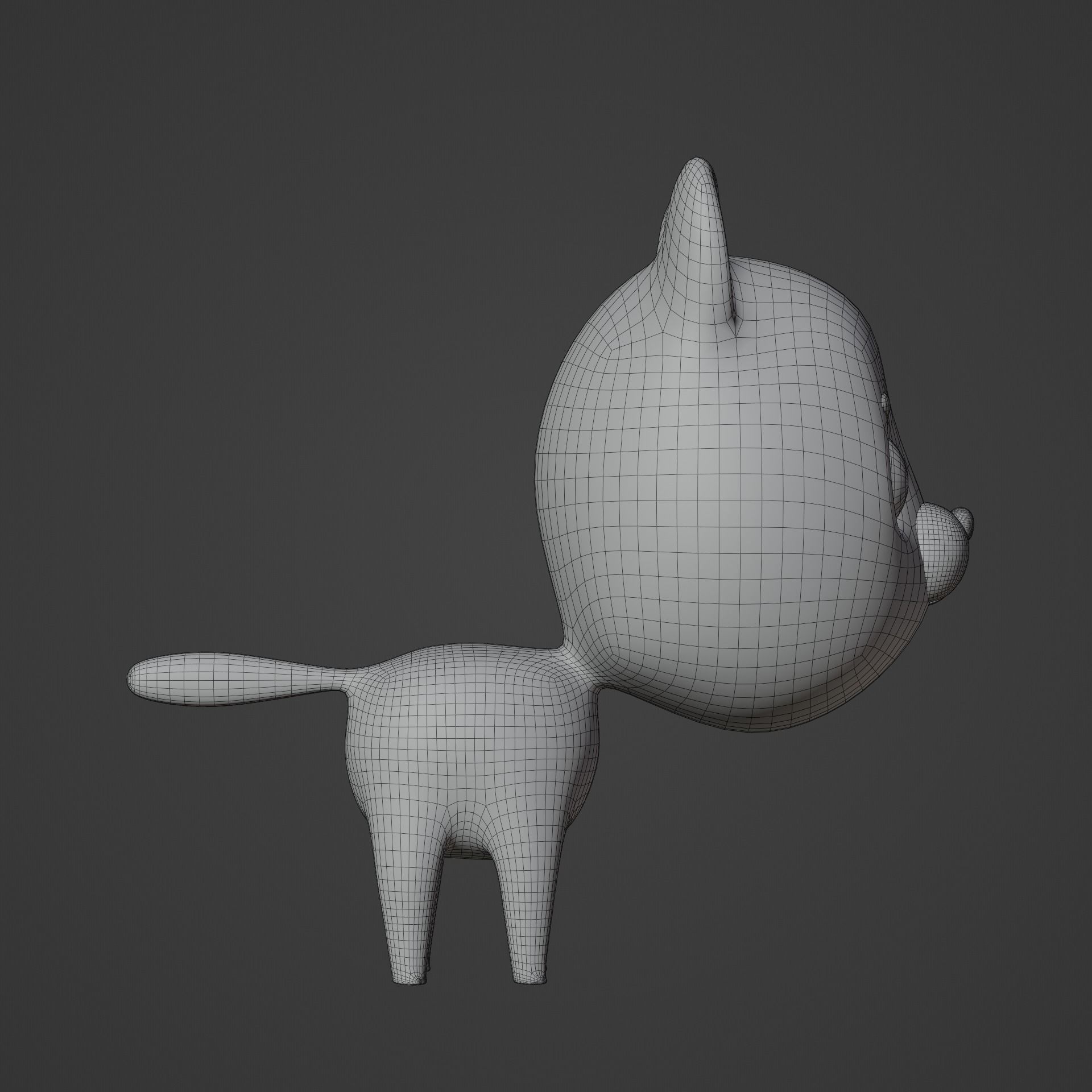 cartoon cat 3D model_10