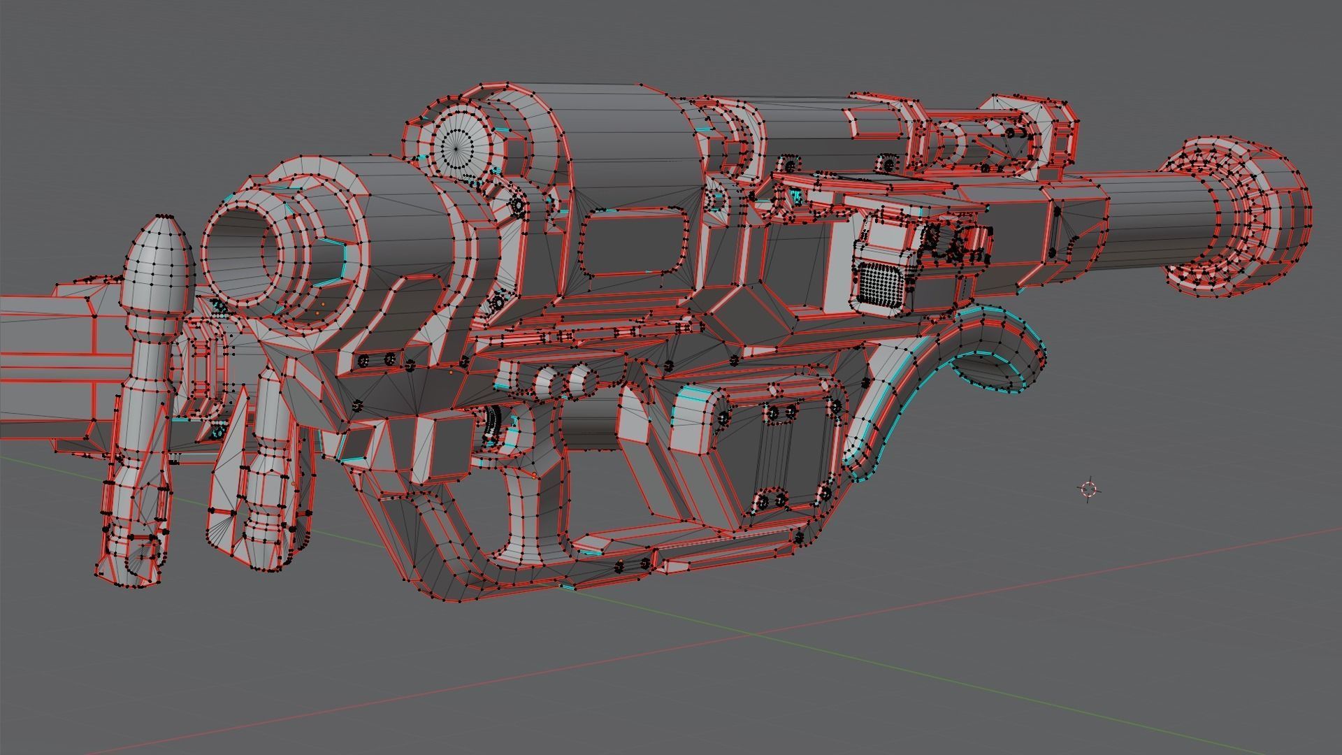 Stylized Sci-Fi Rocket launcher Low-poly 3D model_16