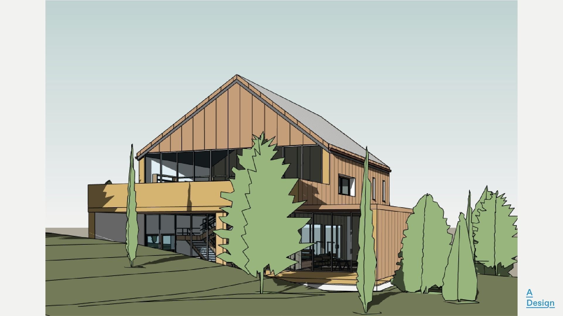 Two-storey house - Revit 3D model_7