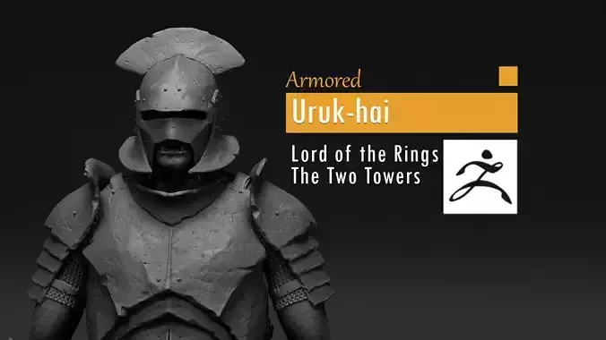 Armored Uruk-Hai - The Lord of the Rings - The Two Towers 3D print model