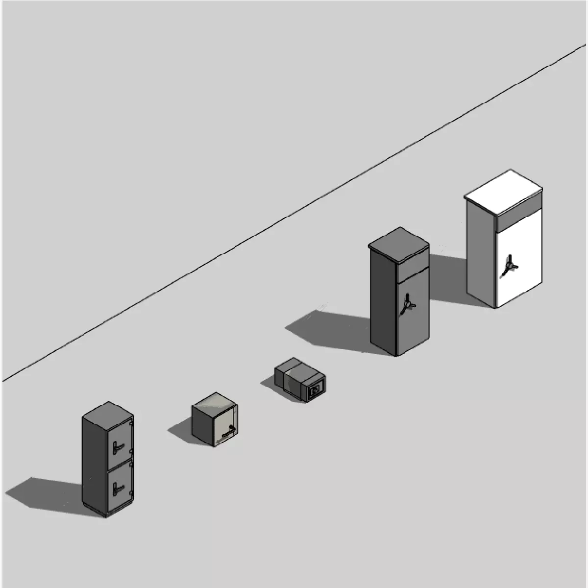 Safes - Pack of revit families 3D model