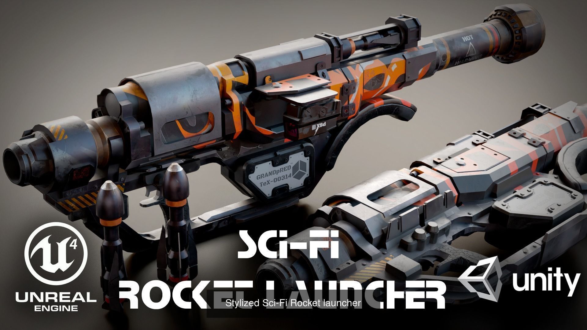 Stylized Sci-Fi Pack of Guns 3D Model Collection_6