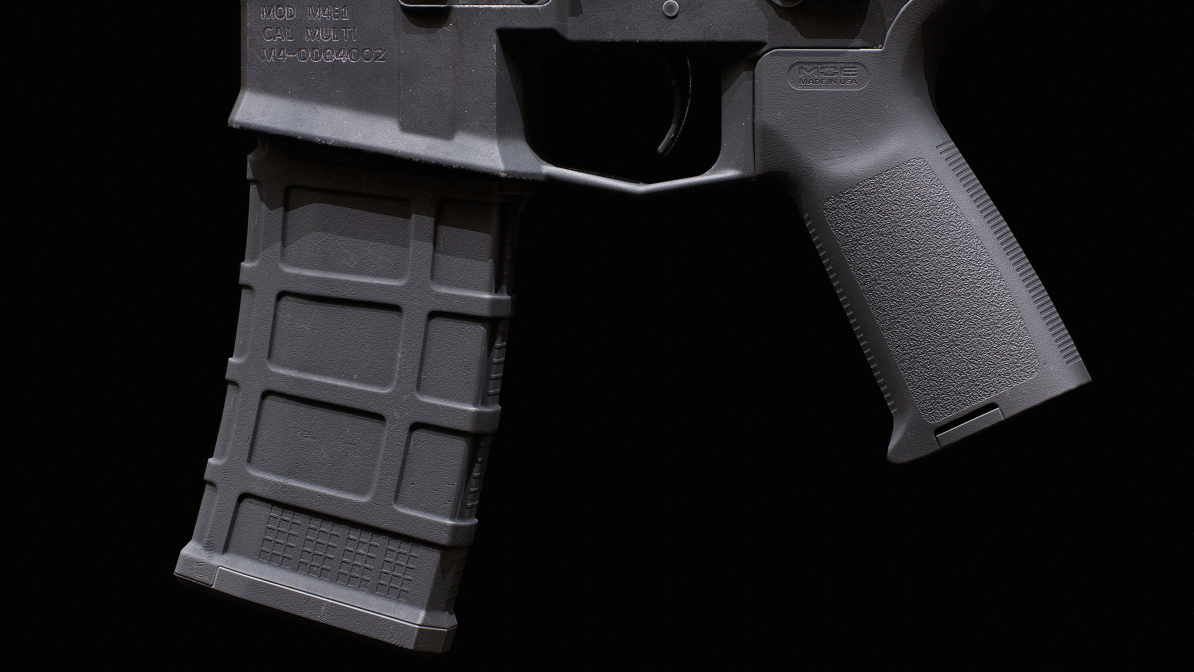 Ar15 AAA 3D Model Game Asset For FPS Low-poly 3D model_16