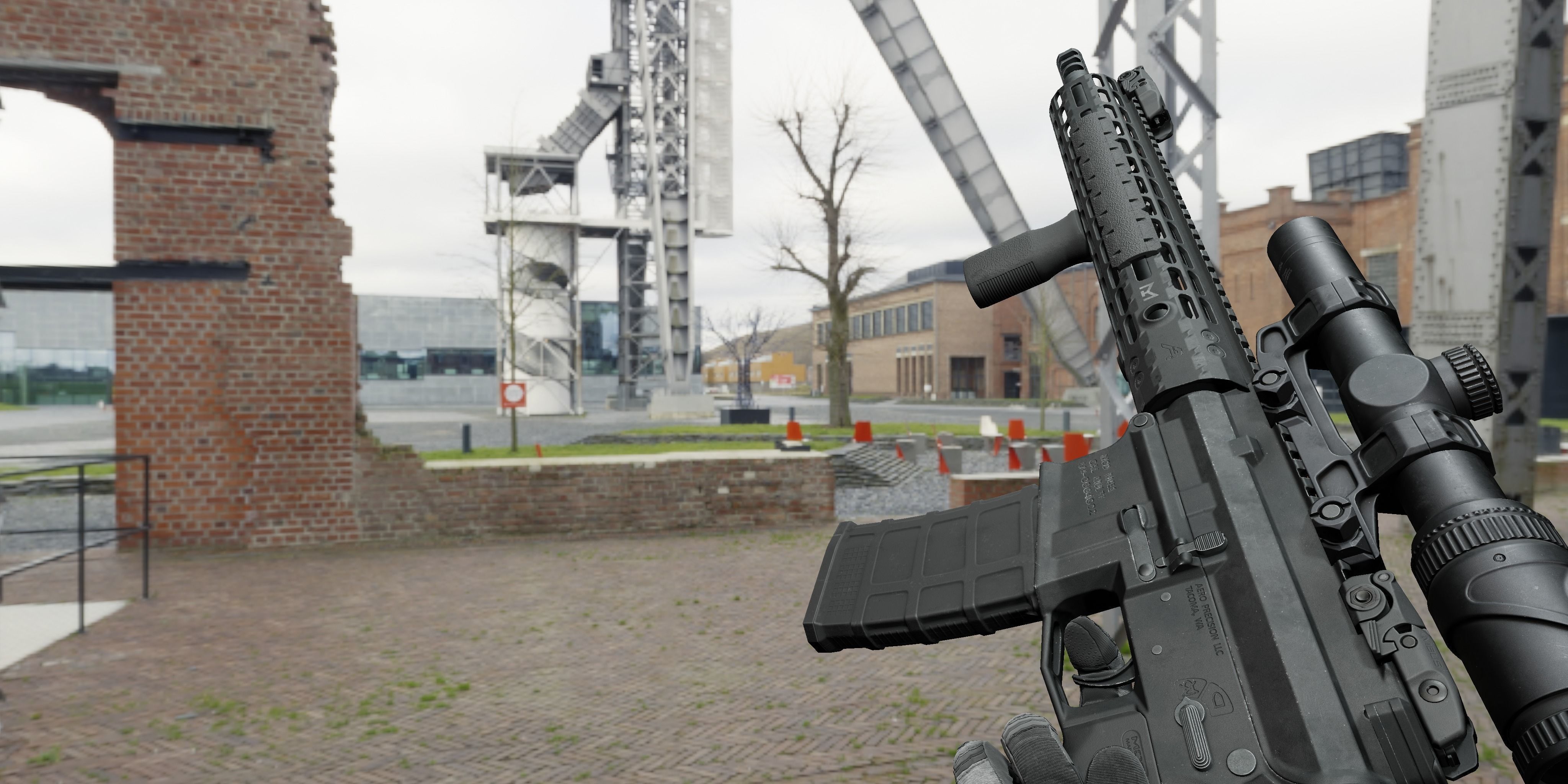 Ar15 AAA 3D Model Game Asset For FPS Low-poly 3D model_24