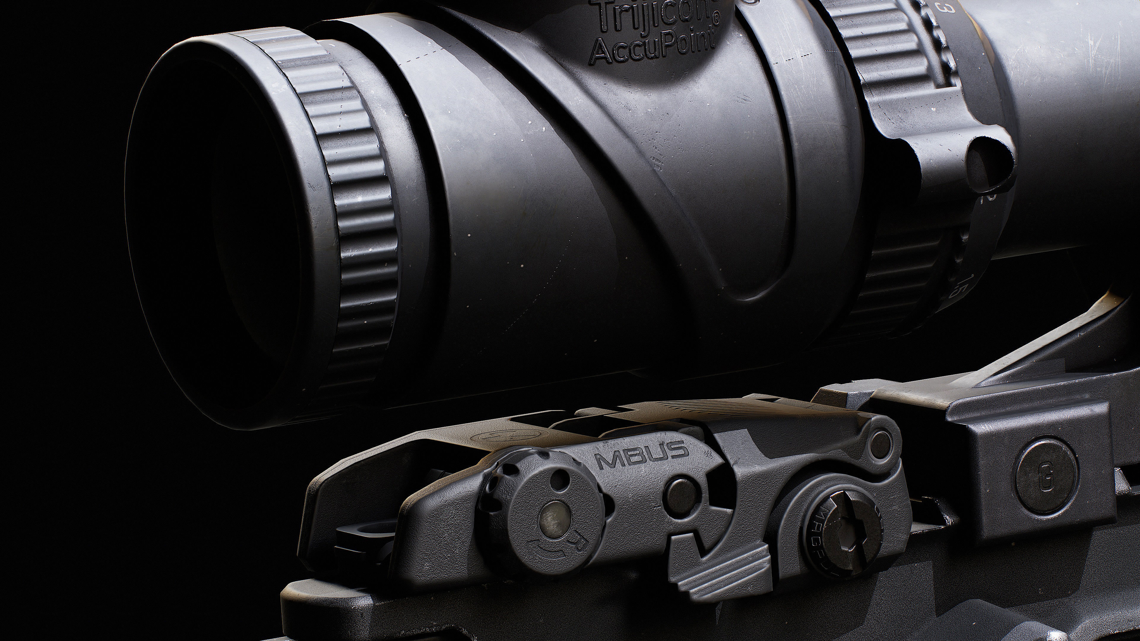 Ar15 AAA 3D Model Game Asset For FPS Low-poly 3D model_8