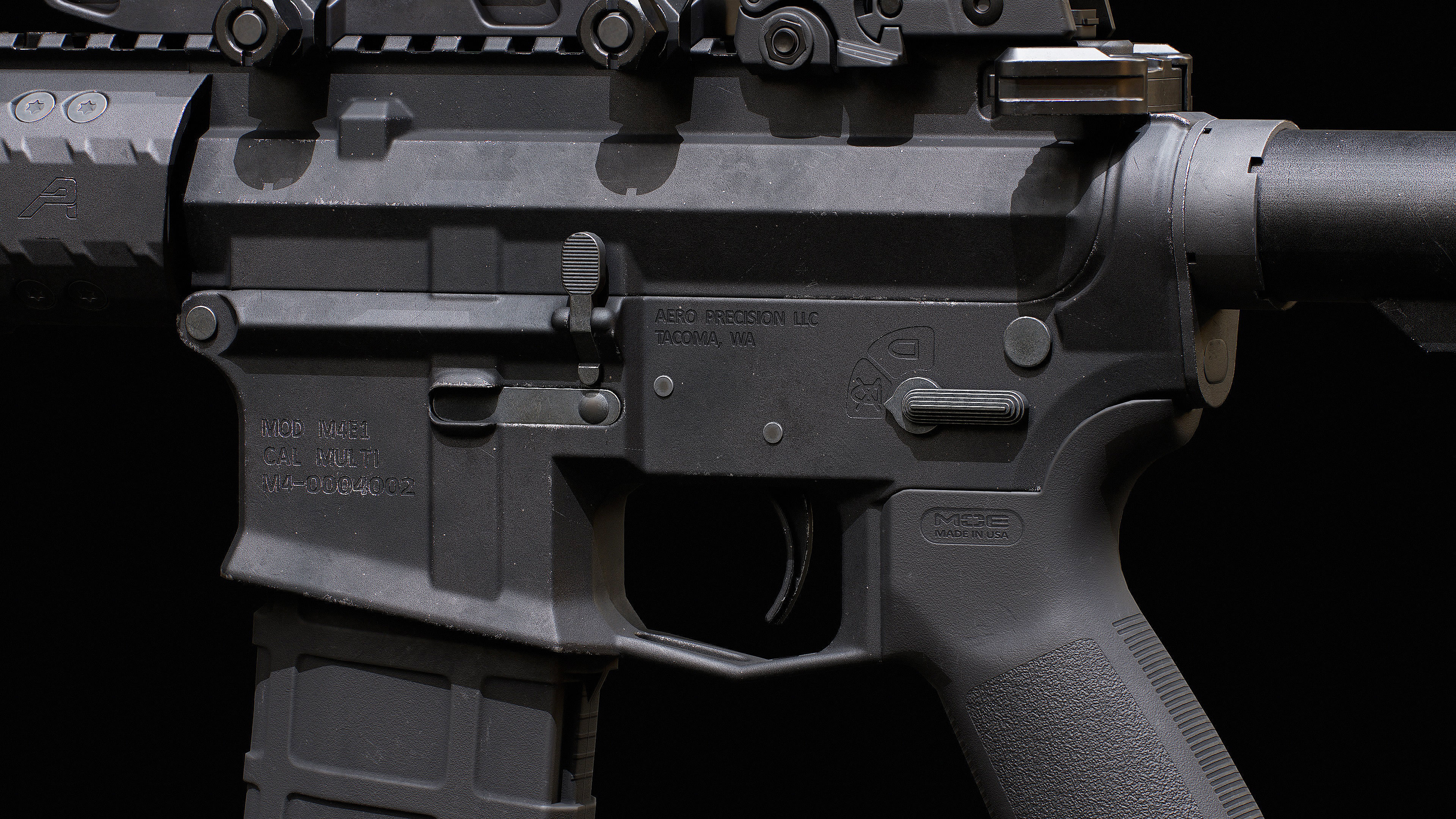 Ar15 AAA 3D Model Game Asset For FPS Low-poly 3D model_15