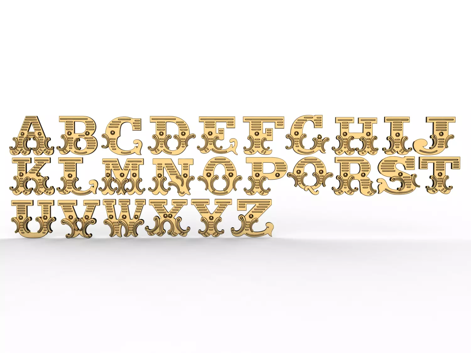 Alphabet 3D print model_0