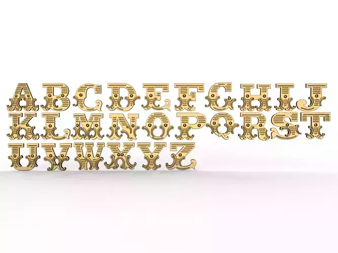 Alphabet 3D print model