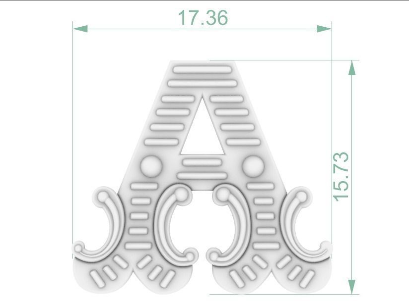 Alphabet 3D print model_1